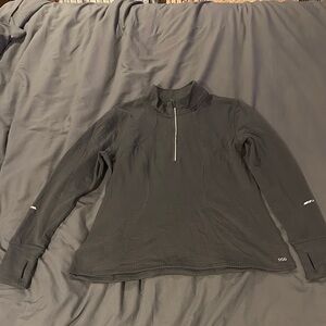 DSG Dark Gray Textured Quarter-Zip Pullover